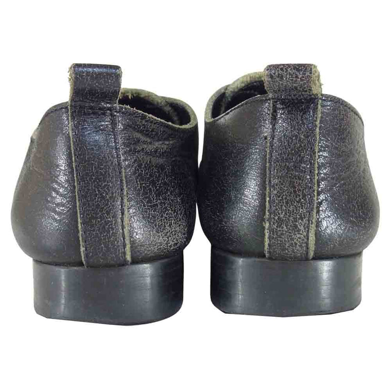 COMME des GARCONS コムデギャルソン レザー シューズ 日本製 革 靴 ブラック系 24.5cm【中古】