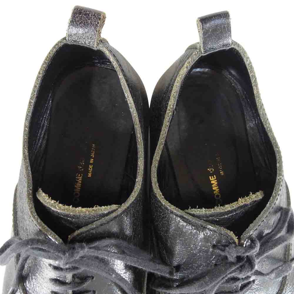 COMME des GARCONS コムデギャルソン レザー シューズ 日本製 革 靴 ブラック系 24.5cm【中古】