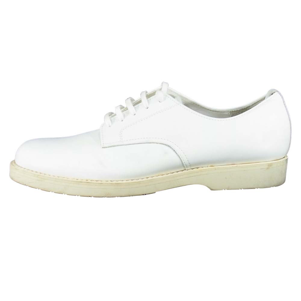 COMME des GARCONS コムデギャルソン レザー プレーントゥ シューズ 日本製 ホワイト系 24.5cm【中古】