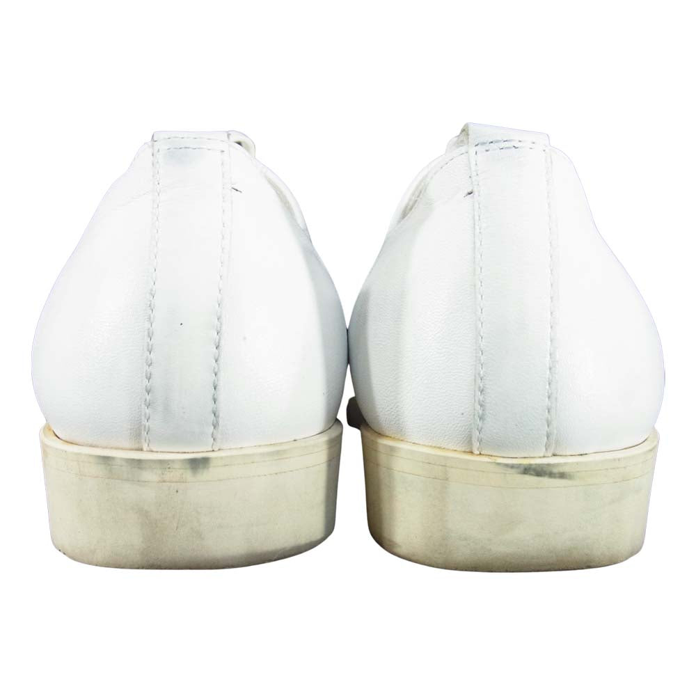 COMME des GARCONS コムデギャルソン レザー プレーントゥ シューズ 日本製 ホワイト系 24.5cm【中古】