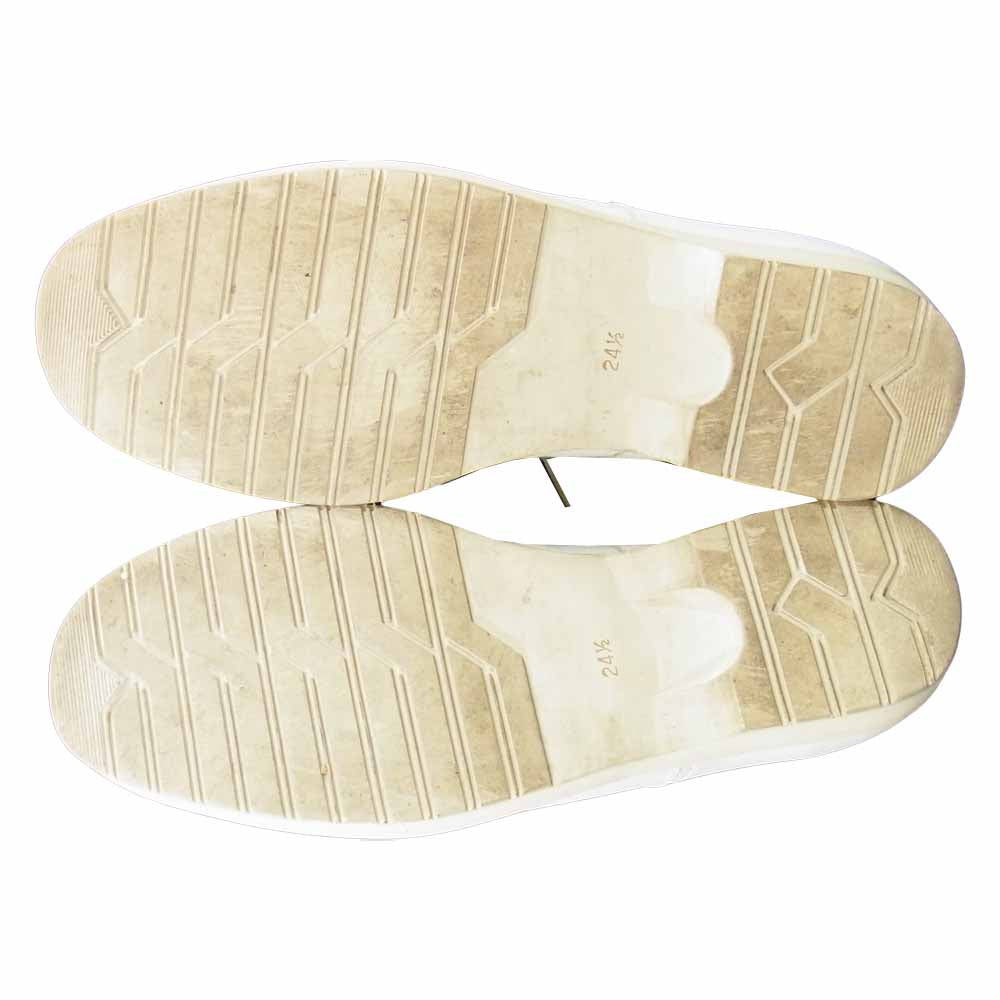 COMME des GARCONS コムデギャルソン レザー プレーントゥ シューズ 日本製 ホワイト系 24.5cm【中古】