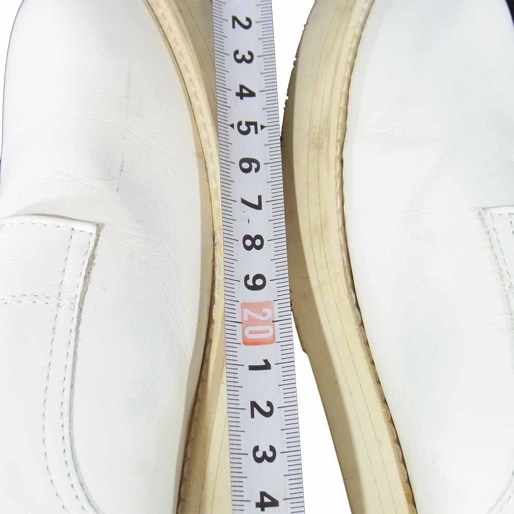 COMME des GARCONS コムデギャルソン レザー プレーントゥ シューズ 日本製 ホワイト系 24.5cm【中古】