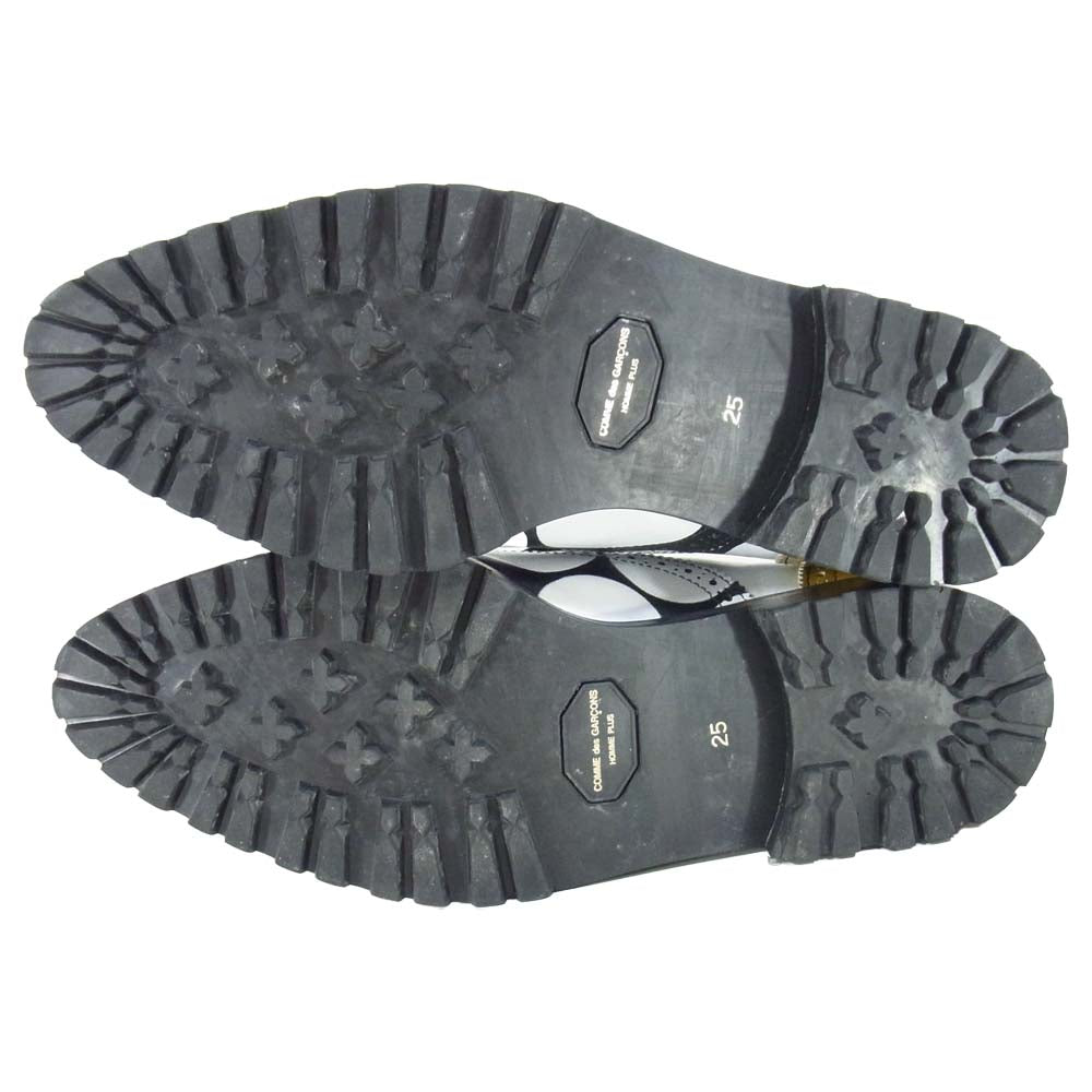 COMME des GARCONS HOMME PLUS コムデギャルソンオムプリュス 13SS ドット シューズ 日本製 黒白金系 25cm【中古】