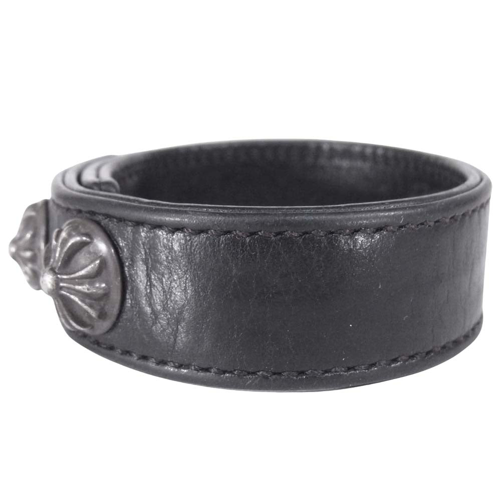 CHROME HEARTS クロムハーツ（原本無） 3BTN 2SNP 3ボタン 2スナップ ブレスレット ブラック系【中古】