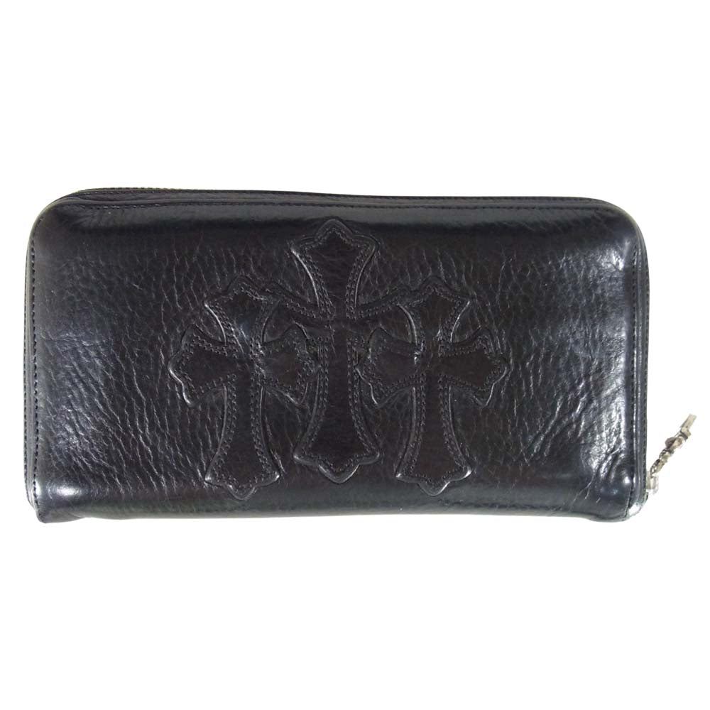 CHROME HEARTS クロムハーツ（原本有） RFC F ZIP 3セメタリー クロス ジップ ウォレット ブラック系【中古】