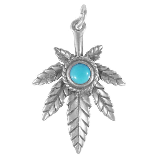 タディアンドキング ガンジャ 銀縄 ターコイズ M ペンダントトップ シルバー系【中古】