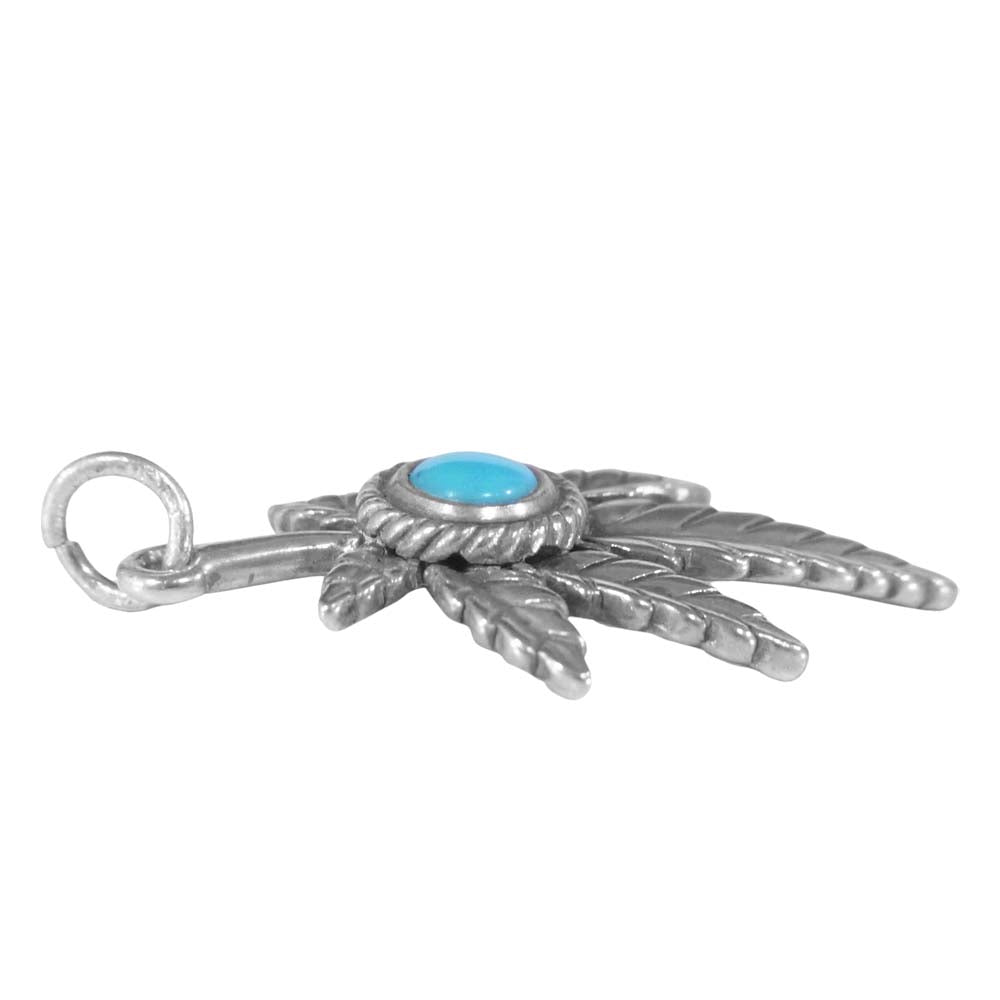 タディアンドキング ガンジャ 銀縄 ターコイズ M ペンダントトップ シルバー系【中古】