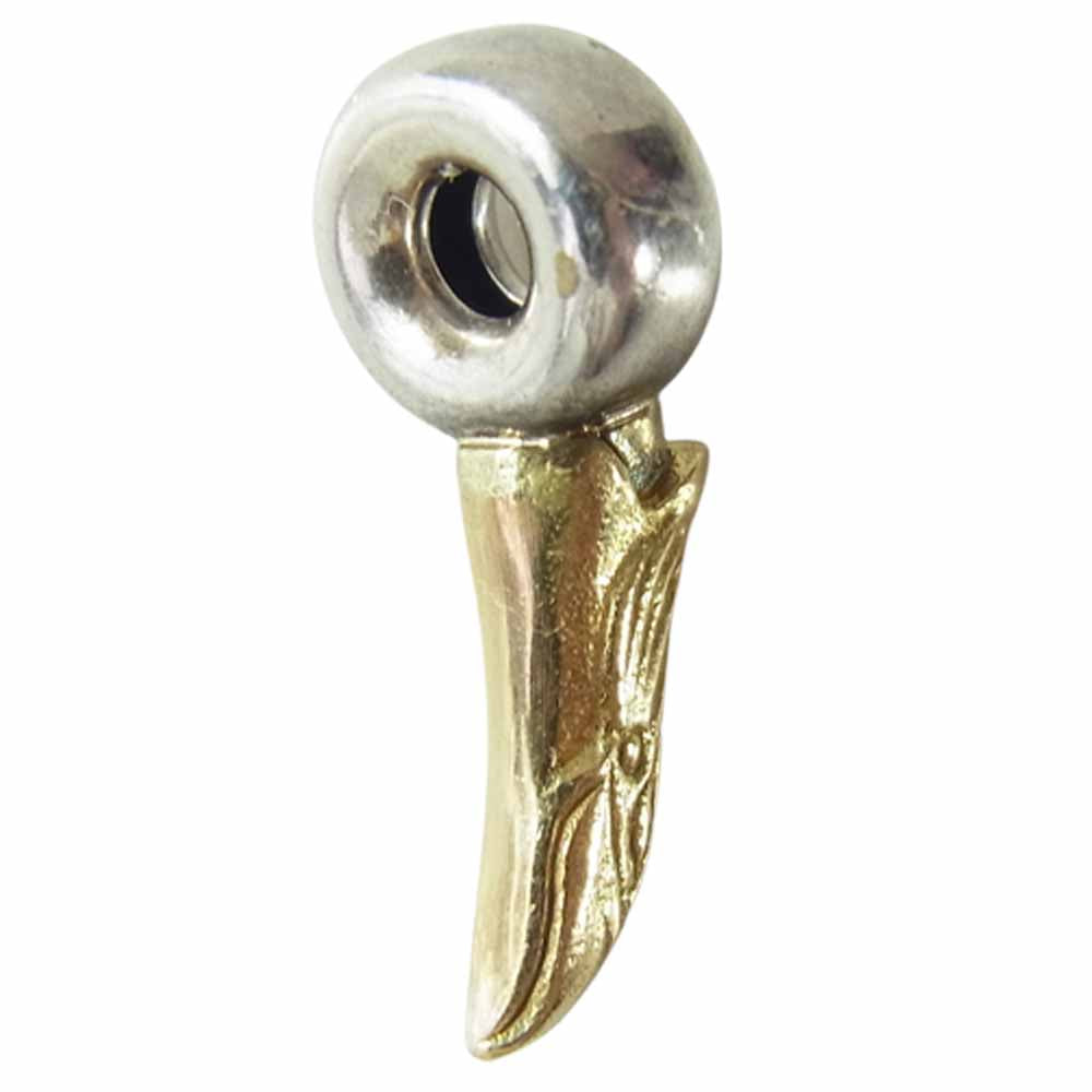 タディアンドキング K18 イーグルヘッド 無垢 SV ビーズ シルバー系×ゴールド系【中古】