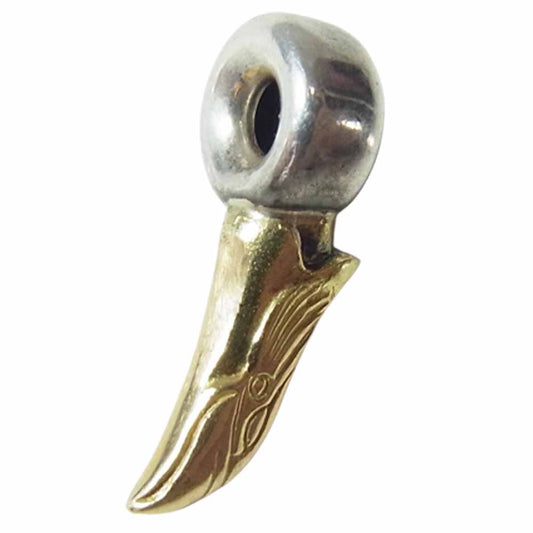 タディアンドキング K18 イーグルヘッド 無垢 SV ビーズ シルバー系×ゴールド系【中古】