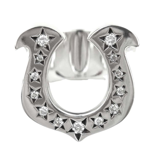 TENDERLOIN テンダーロイン 新品仕上げ済み T-H.S RING SILVER STONE ホースシュー ダイヤ リング シルバー系【極上美品】【中古】