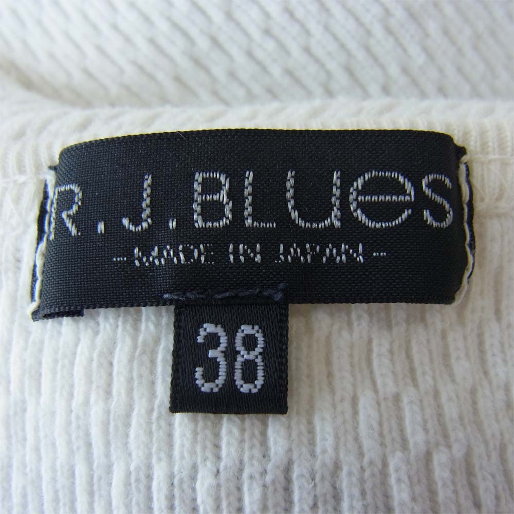 THE FLAT HEAD ザフラットヘッド RJB サーマル Vネック プリント ロングスリーブ Tシャツ ロンT ホワイト系 38【中古】