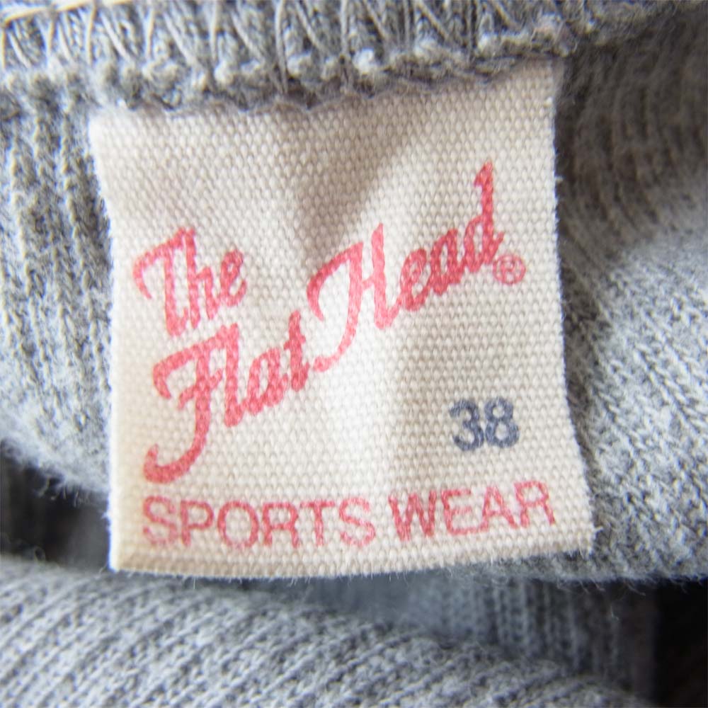 THE FLAT HEAD ザフラットヘッド サーマル プリント ロングスリーブ Tシャツ ロンT グレー系 38【中古】