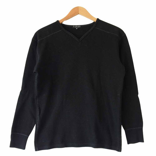 THE FLAT HEAD ザフラットヘッド RJB サーマル Vネック ロングスリーブ Tシャツ ロンT ネイビー系 40【中古】
