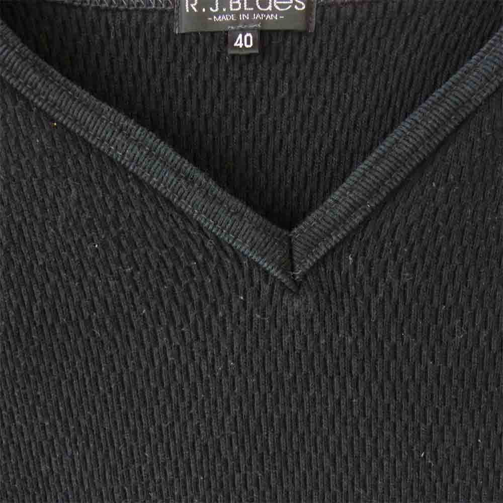 THE FLAT HEAD ザフラットヘッド RJB サーマル Vネック ロングスリーブ Tシャツ ロンT ネイビー系 40【中古】