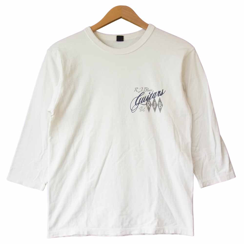 THE FLAT HEAD ザフラットヘッド RJB プリント 7分袖 Tシャツ ロンT ホワイト系 38【中古】