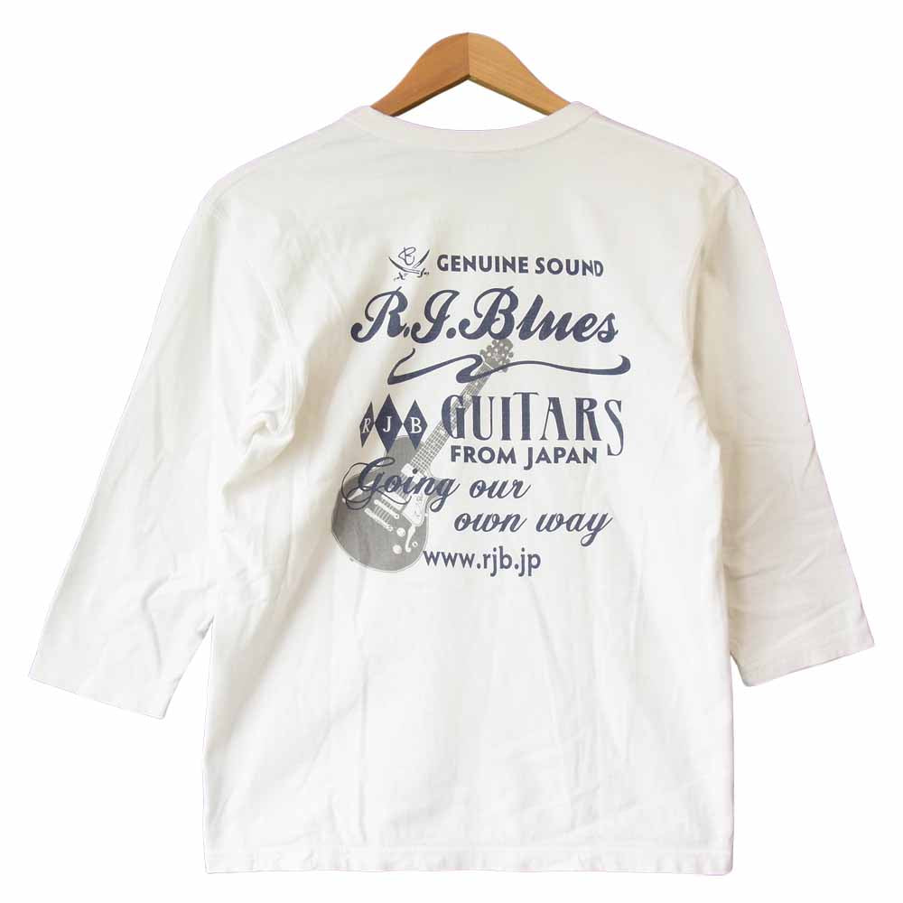 THE FLAT HEAD ザフラットヘッド RJB プリント 7分袖 Tシャツ ロンT ホワイト系 38【中古】