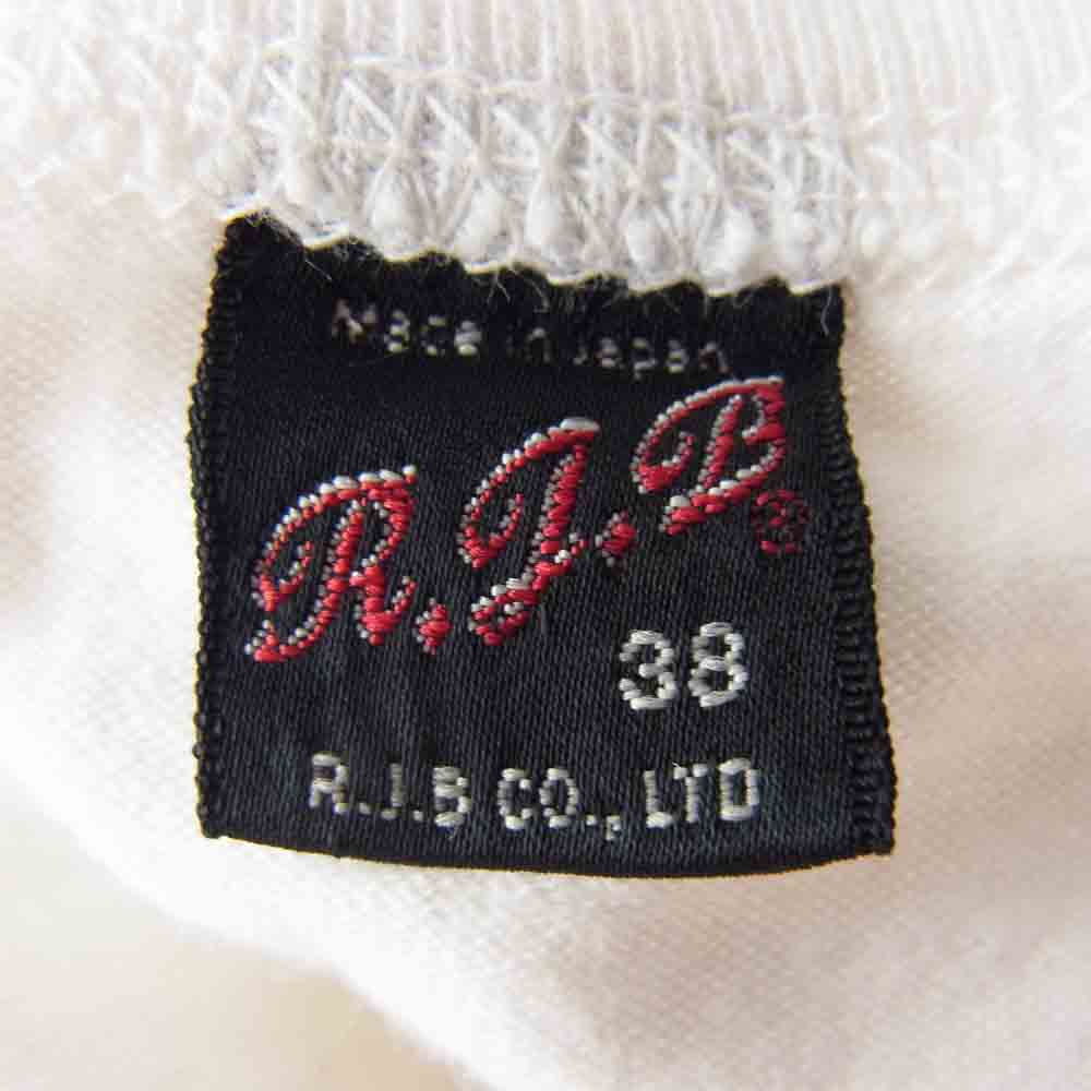 THE FLAT HEAD ザフラットヘッド RJB プリント 7分袖 Tシャツ ロンT ホワイト系 38【中古】