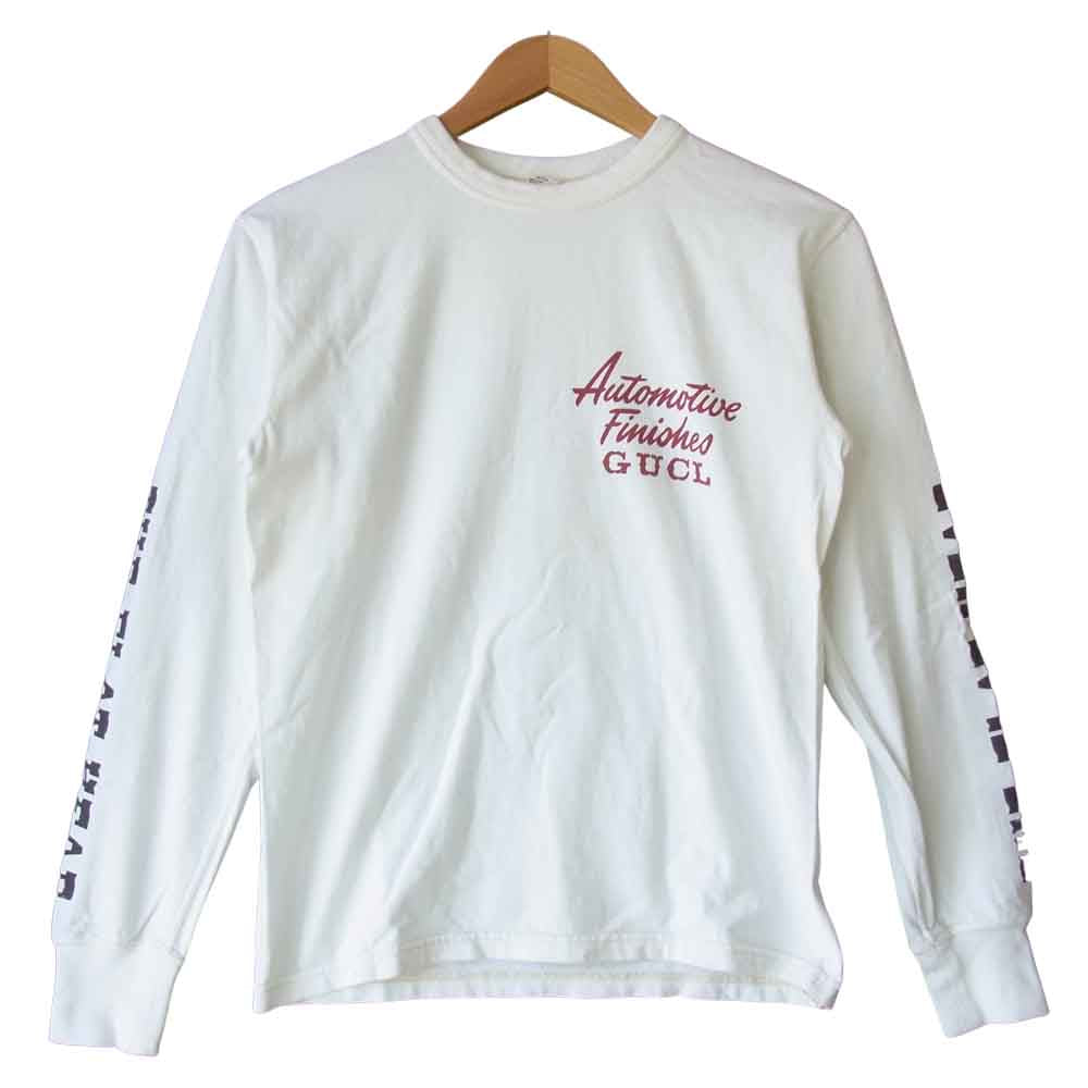 THE FLAT HEAD ザフラットヘッド プリント ロングスリーブ Tシャツ ロンT ホワイト系 38【中古】