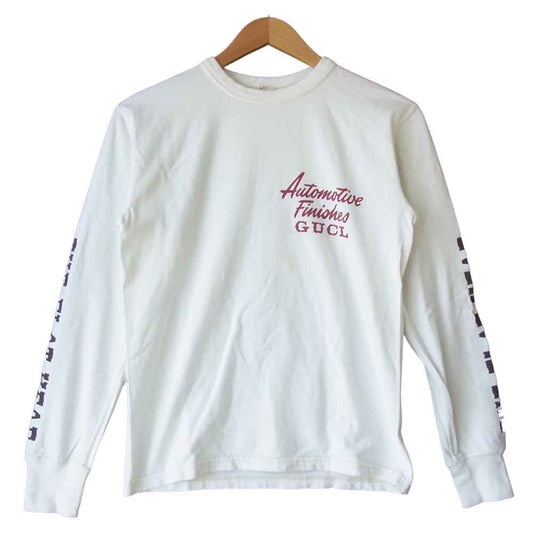 THE FLAT HEAD ザフラットヘッド プリント ロングスリーブ Tシャツ ロンT ホワイト系 38【中古】