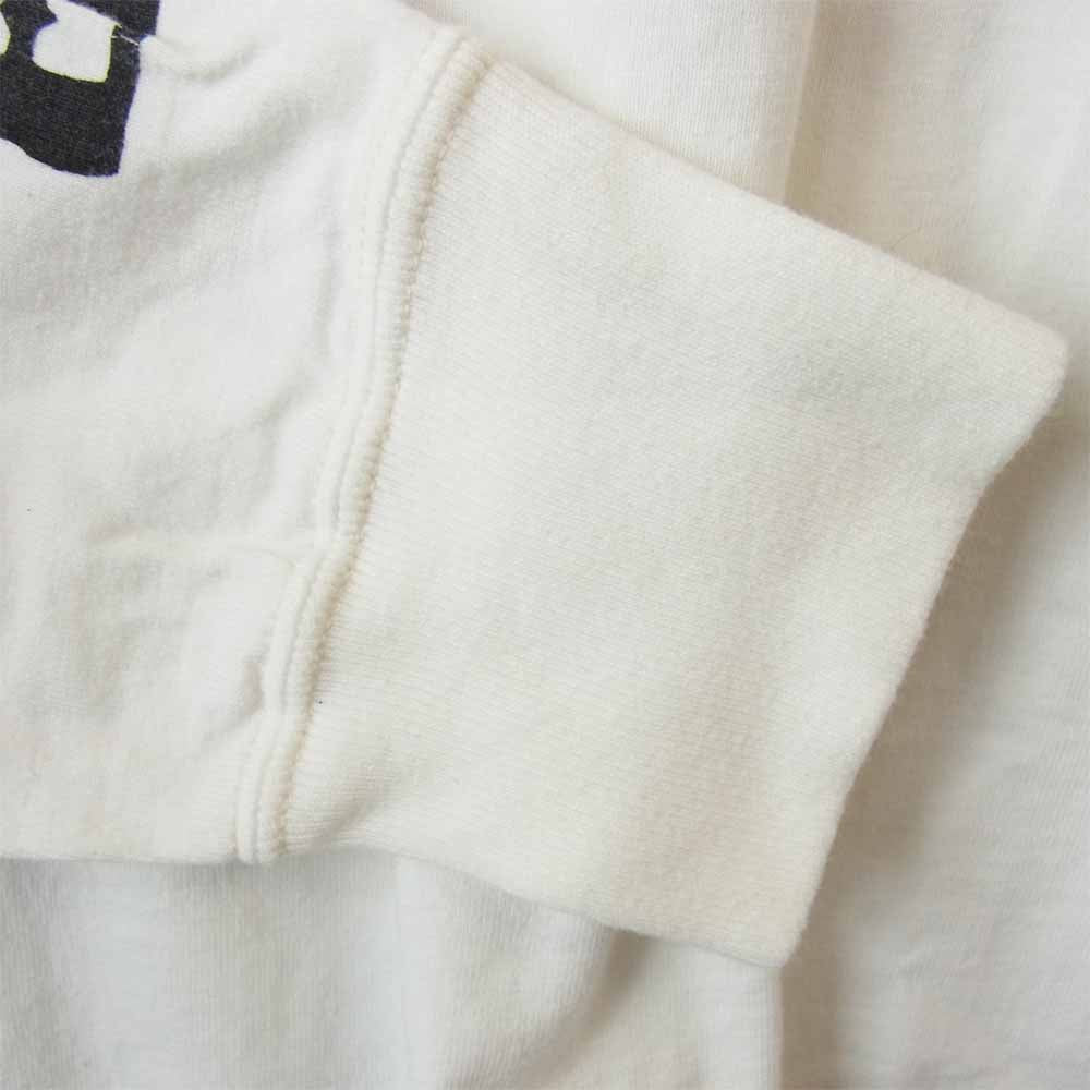 THE FLAT HEAD ザフラットヘッド プリント ロングスリーブ Tシャツ ロンT ホワイト系 38【中古】