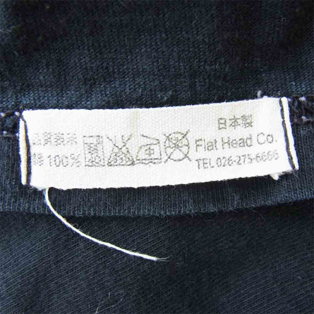 THE FLAT HEAD ザフラットヘッド PRINT S/S TEE プリント 半袖 ブラック系 38【中古】