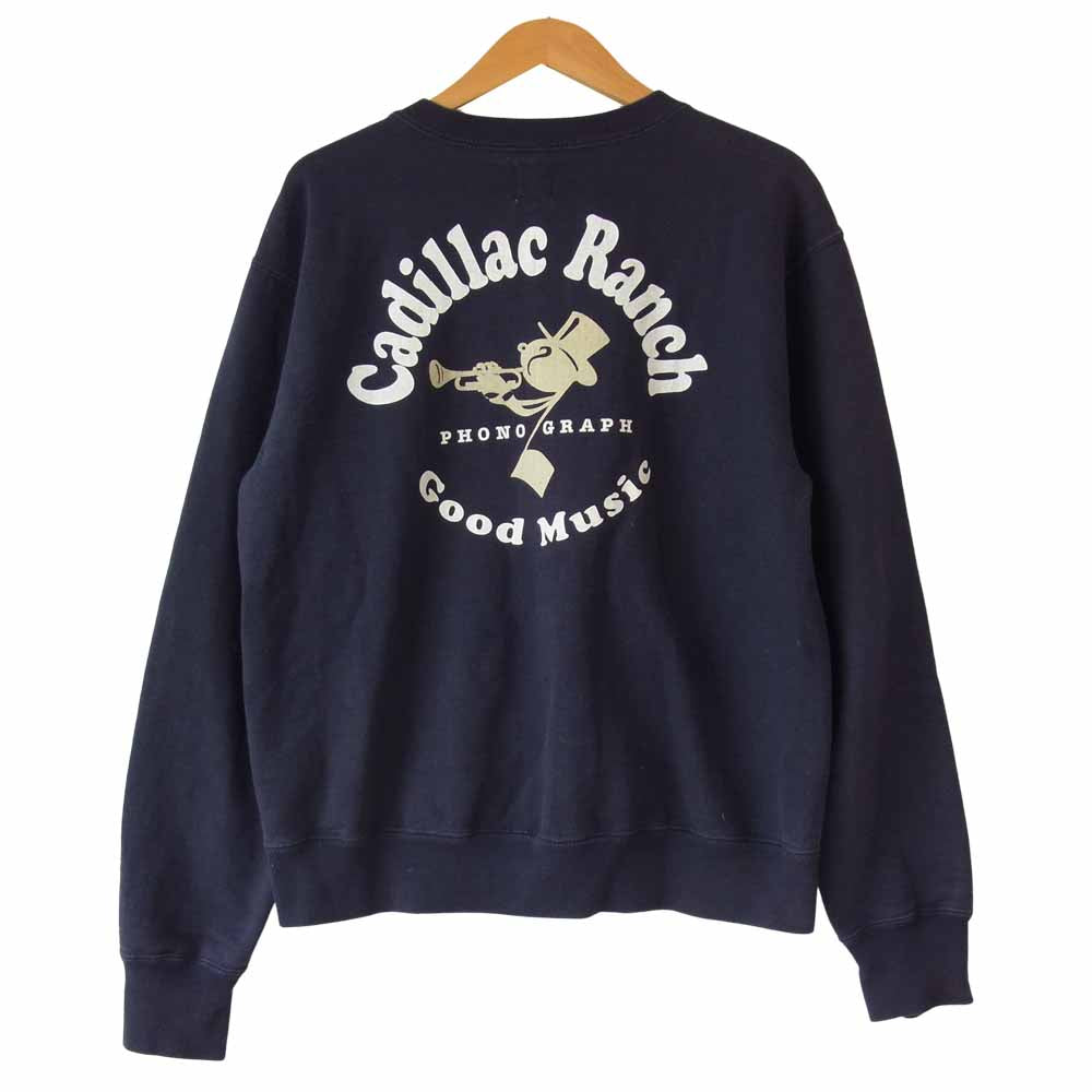 THE FLAT HEAD ザフラットヘッド プリント フルジップ ネイビー系 M【中古】