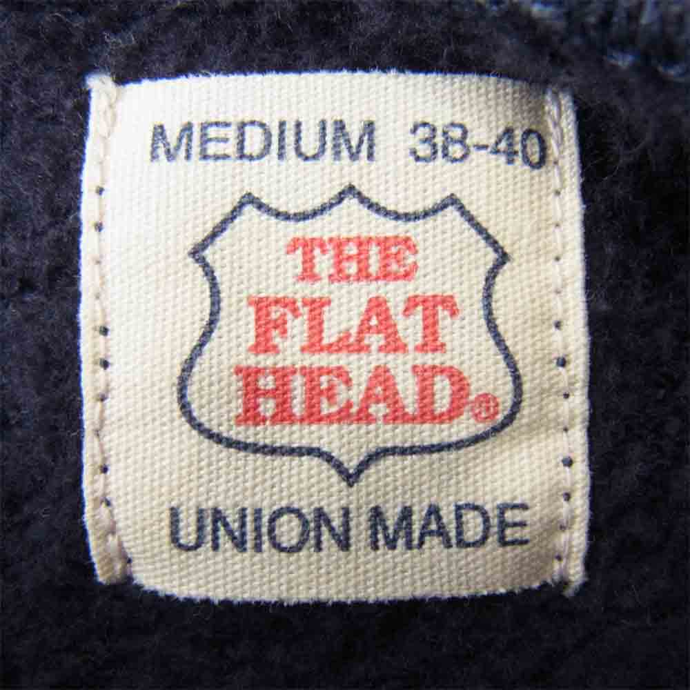 THE FLAT HEAD ザフラットヘッド プリント フルジップ ネイビー系 M【中古】