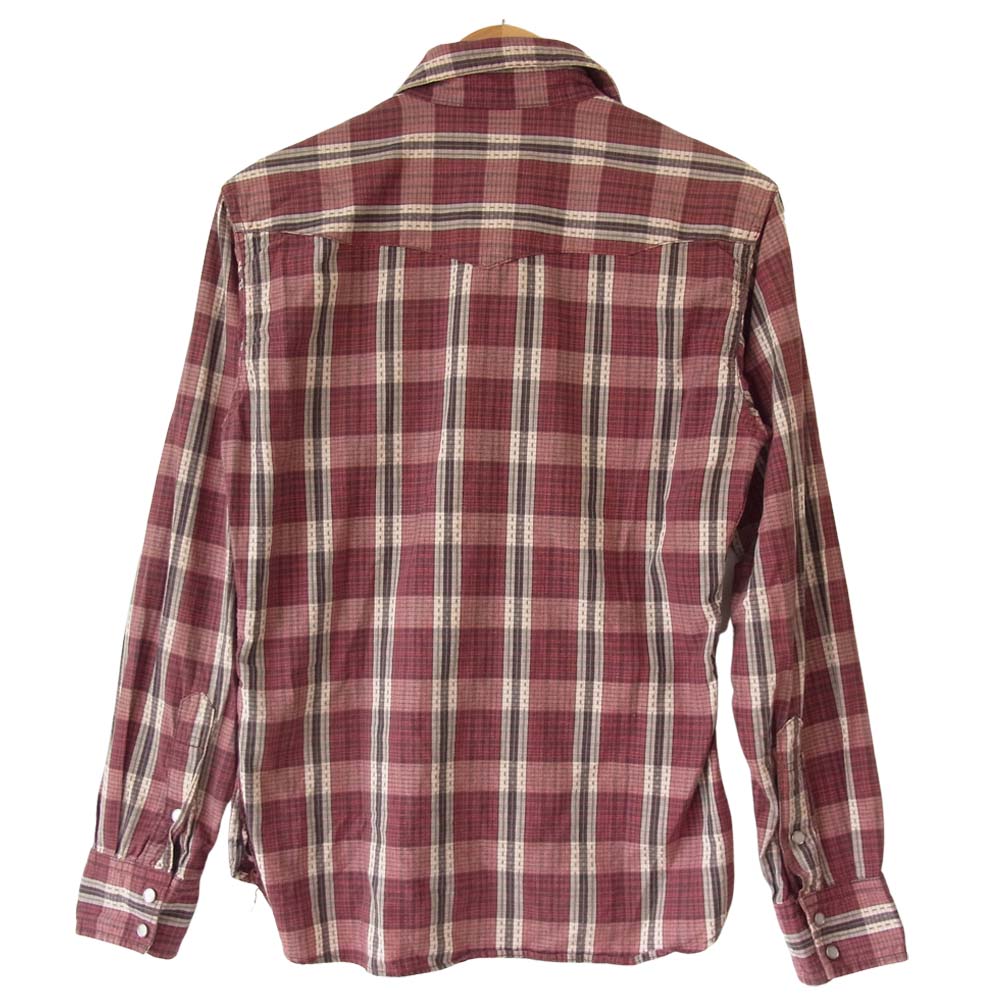 THE FLAT HEAD ザフラットヘッド チェック ウエスタン レッド系 38【中古】