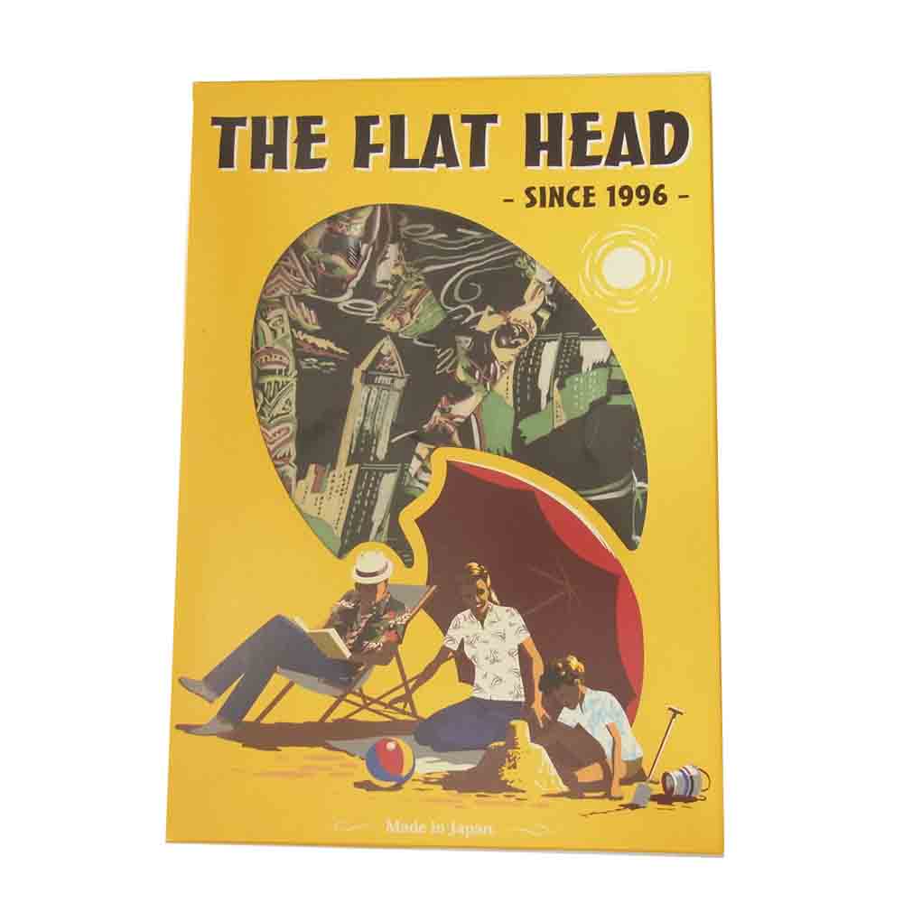 THE FLAT HEAD ザフラットヘッド  HRC-10W Palms Label アロハシャツ レーヨン ブラック系【美品】【中古】