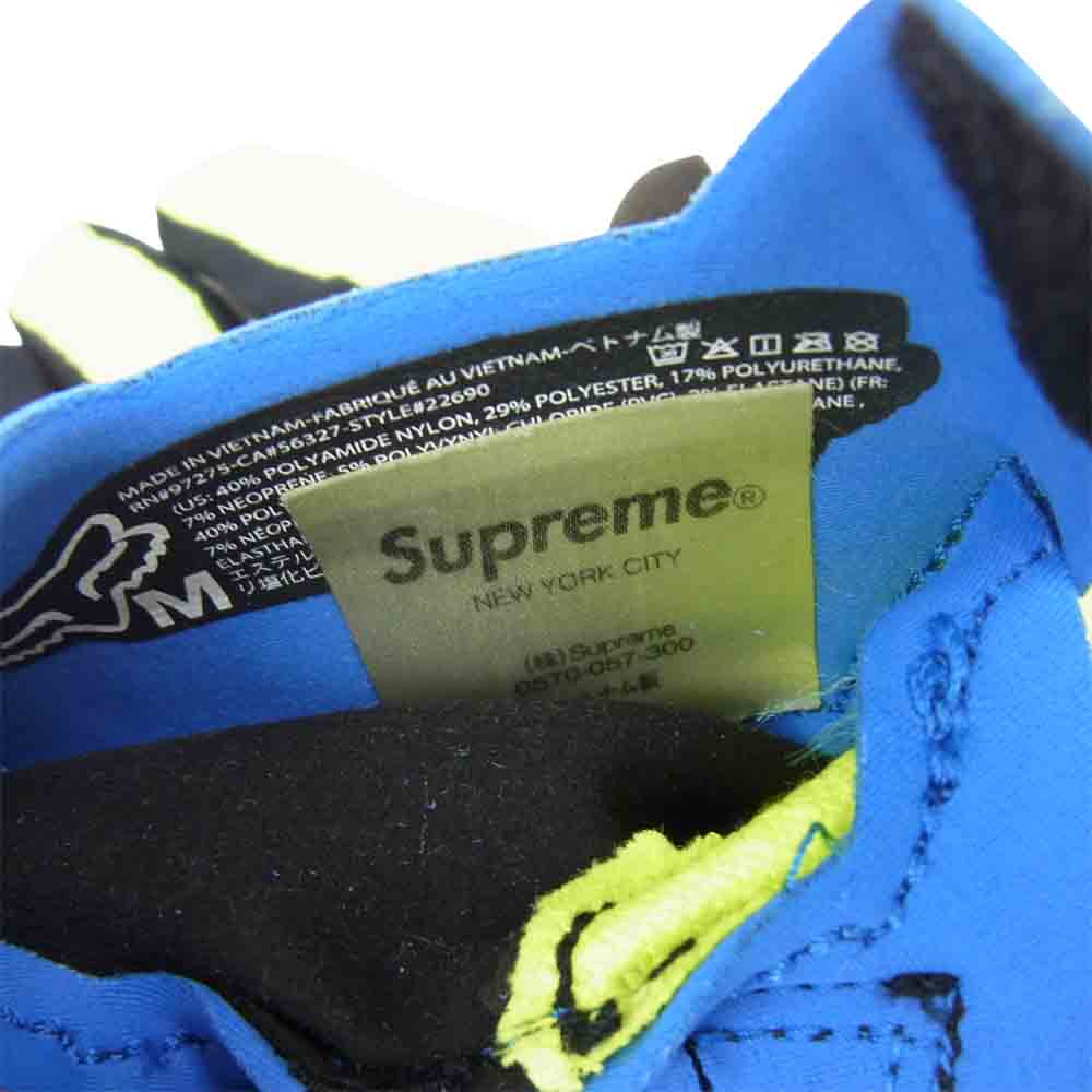 Supreme シュプリーム 18SS × Fox Racing フォックスレーシング 訳難有 Bomber LT Gloves ボンバー LT グローブ ライトグリーン系 M【新古品】【未使用】【中古】