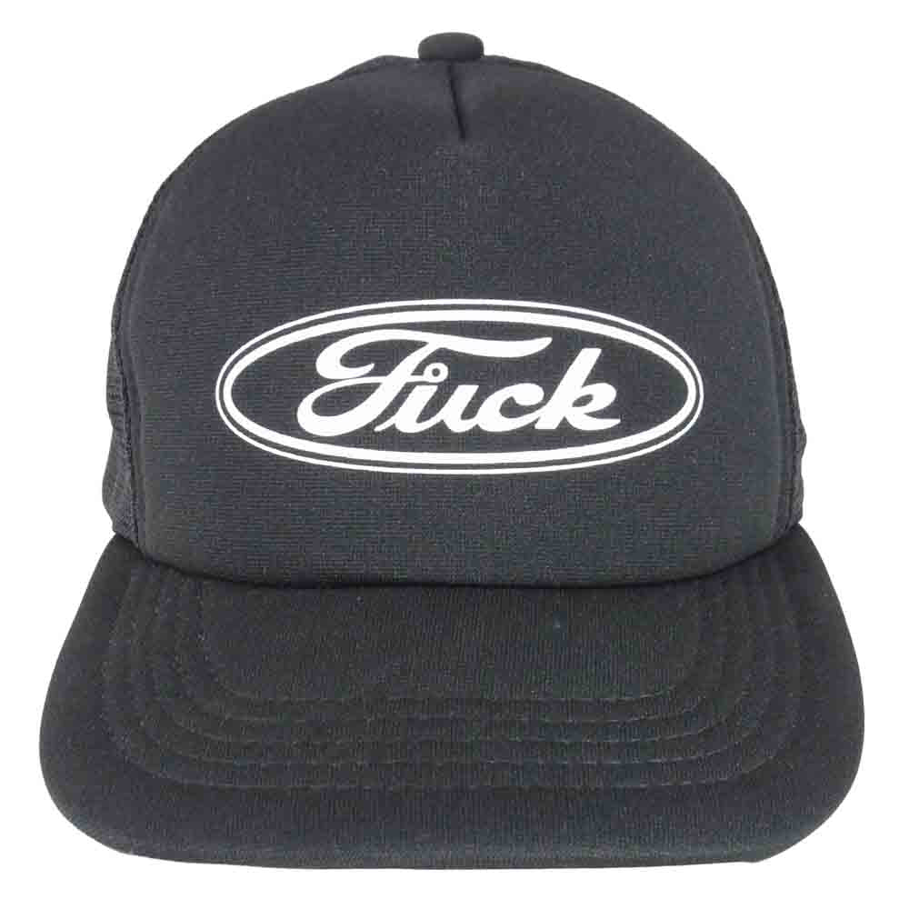 HYSTERIC GLAMOUR ヒステリックグラマー 02173QH08 F★CK 17AW Stie-lo ロゴ メッシュ キャップ ブラック系 FREE【新古品】【未使用】【中古】