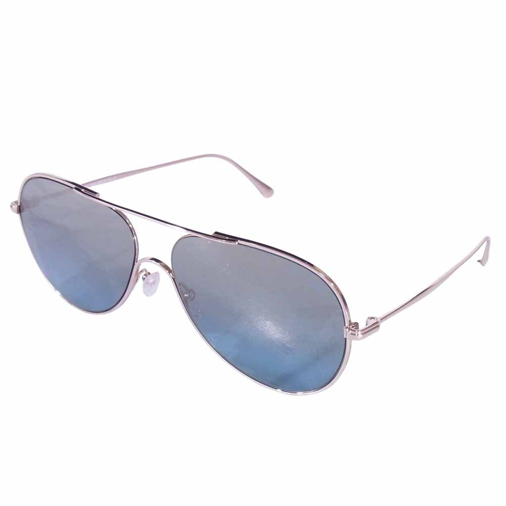 TOM FORD トムフォード 21ss 日本限定サイズ ティアドロップ FT695 28x サングラス ブラック系 62□14 145 2【新古品】【未使用】【中古】