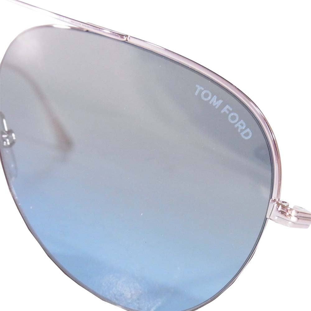 TOM FORD トムフォード 21ss 日本限定サイズ ティアドロップ FT695 28x サングラス ブラック系 62□14 145 2【新古品】【未使用】【中古】