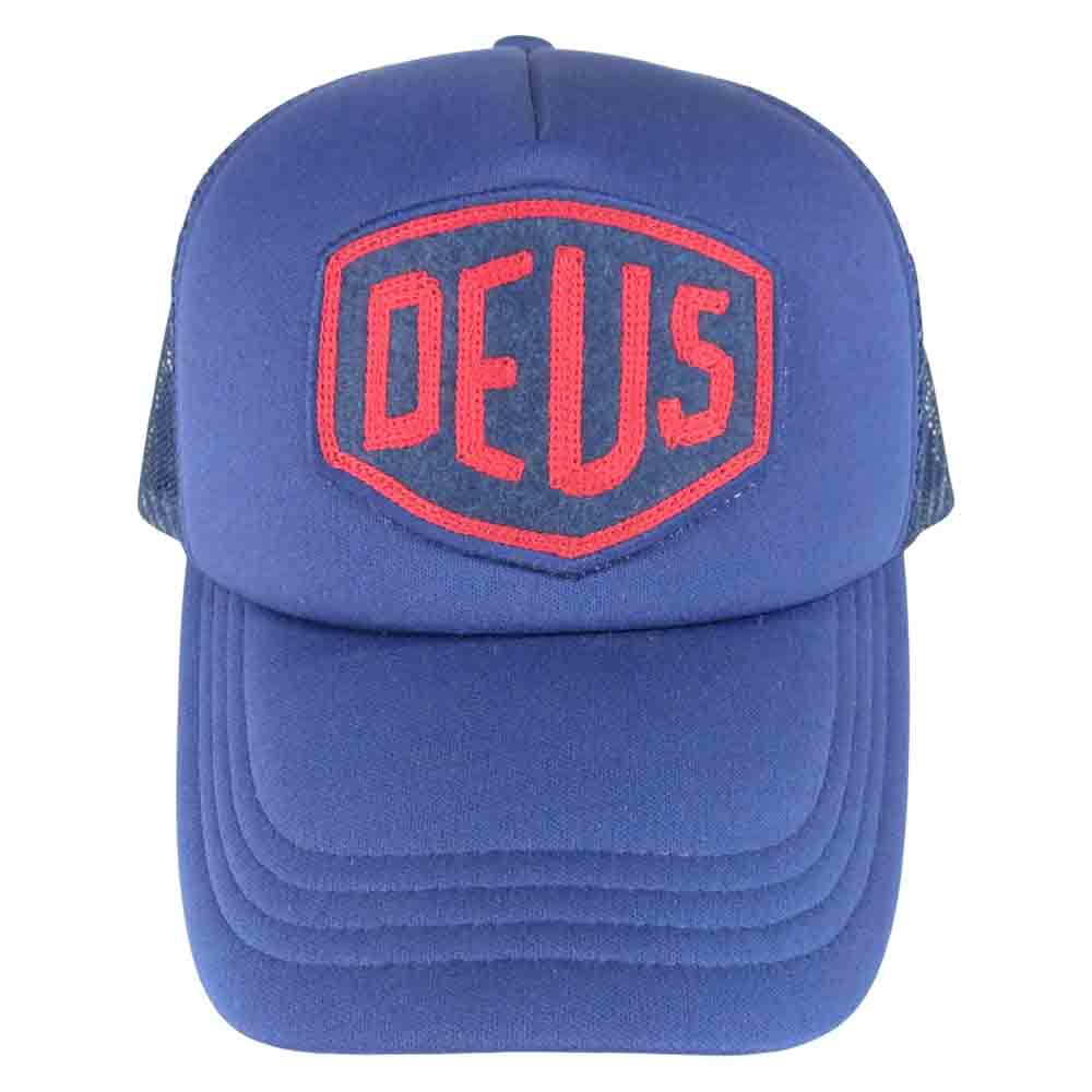 デウスマキナ Baylands Trucker Cap メッシュ トラッカー キャップ ネイビー系【中古】