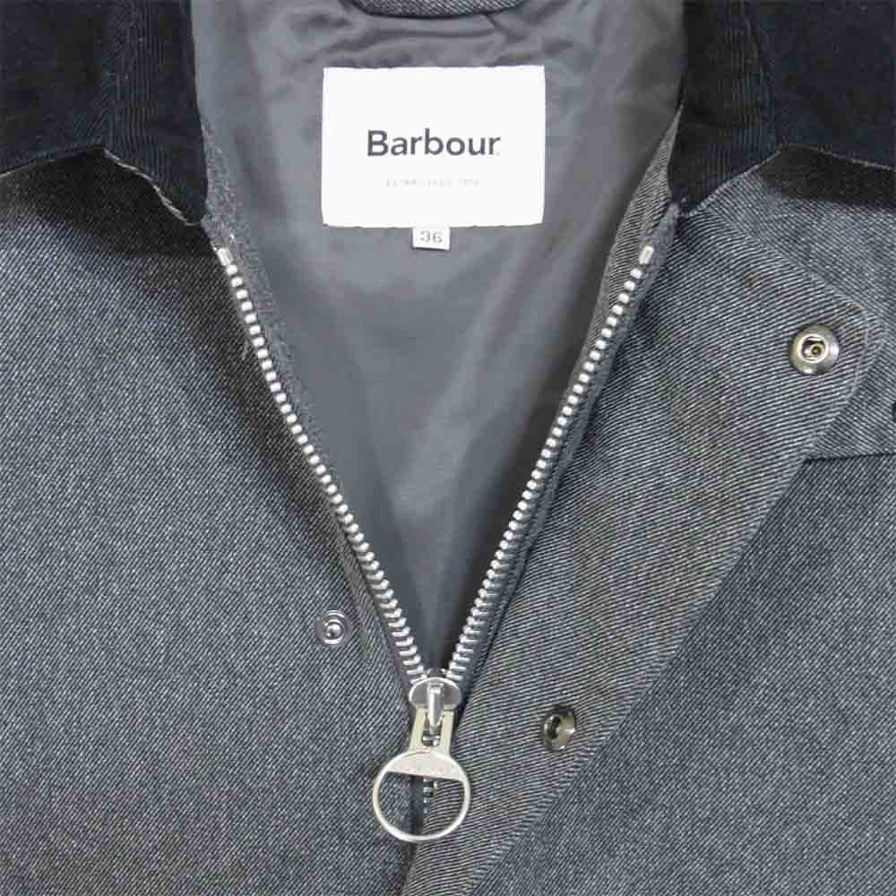 Barbour バブアー 2002218 ニューバーレー ナノユニバース 別注 コート 襟 グレー系 36【中古】