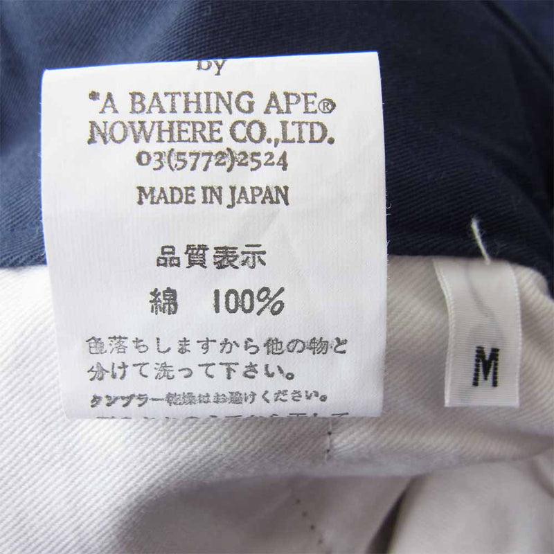 A BATHING APE アベイシングエイプ ワーク パンツ ネイビー系 M【美品】【中古】