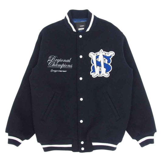 SWAGGER スワッガー ワッペン スタジアム ジャケット スタジャン ダークネイビー系 L【中古】