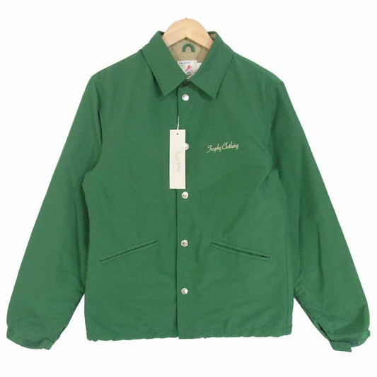 トロフィークロージング 20SS TR20SP-503 Authentic Logo Warm Up Jacket ナイロン コーチ ジャケット グリーン系 S【美品】【中古】
