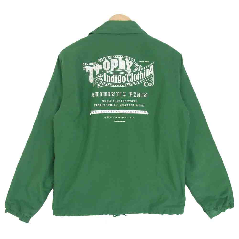 トロフィークロージング 20SS TR20SP-503 Authentic Logo Warm Up Jacket ナイロン コーチ ジャケット グリーン系 S【美品】【中古】