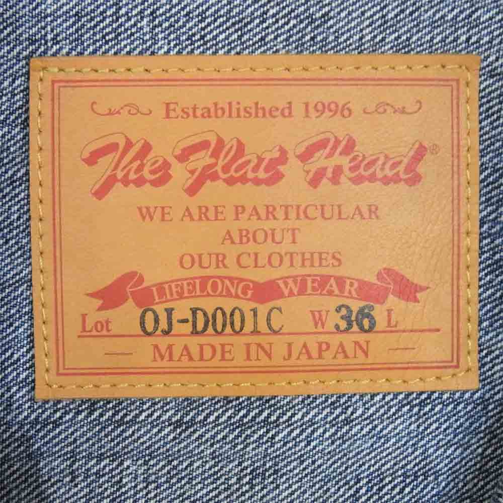 THE FLAT HEAD ザフラットヘッド OJ-D001C 1st DENIM 40's CUSTOM JACKET シンチバック カスタム 14.5oz デニム ジャケット インディゴブルー系 36【美品】【中古】