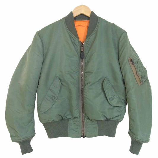 The REAL McCOY'S ザリアルマッコイズ REAL McQUEEN MA-1 SPEC.MIL-J-8279E ハンター フライト ジャケット モスグリーン系 XS【中古】