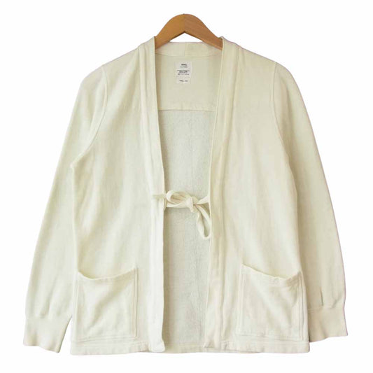 VISVIM ビズビム WMV 19SS 0319105010010 LHAMO SWEAT L (UNEVEN DYE) IVORY ラモ シャツ スウェット カーディガン ホワイト系【美品】【中古】