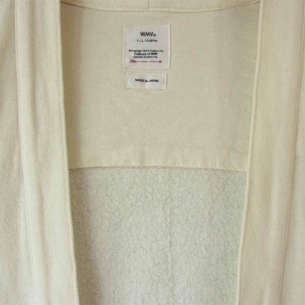 VISVIM ビズビム WMV 19SS 0319105010010 LHAMO SWEAT L (UNEVEN DYE) IVORY ラモ シャツ スウェット カーディガン ホワイト系【美品】【中古】