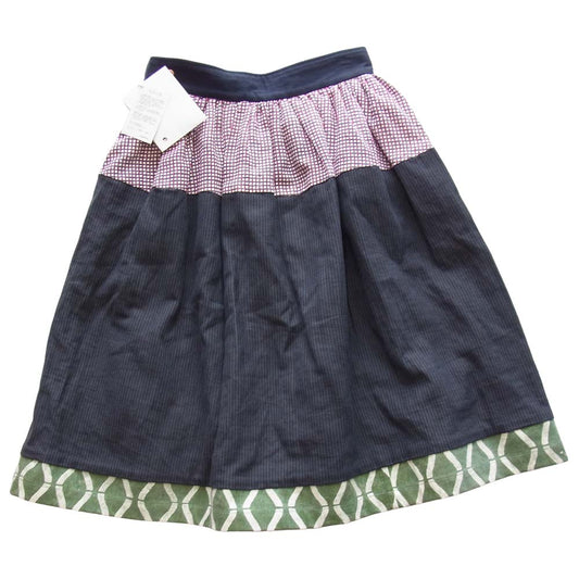 VISVIM ビズビム WMV 17SS 0317105008010 ELEVATION MID SKIRT 切替 フレア スカート マルチカラー系 1【美品】【中古】