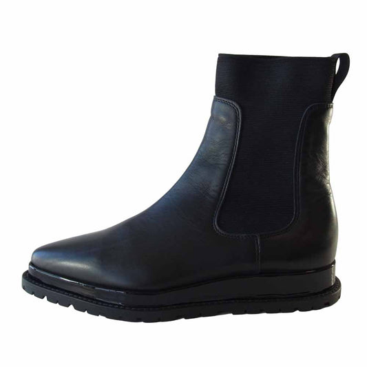 Sacai サカイ 19-04791 COWHIDE Chelsea Boots カウハイド チェルシー ブーツ ブラック系 38【新古品】【未使用】【中古】