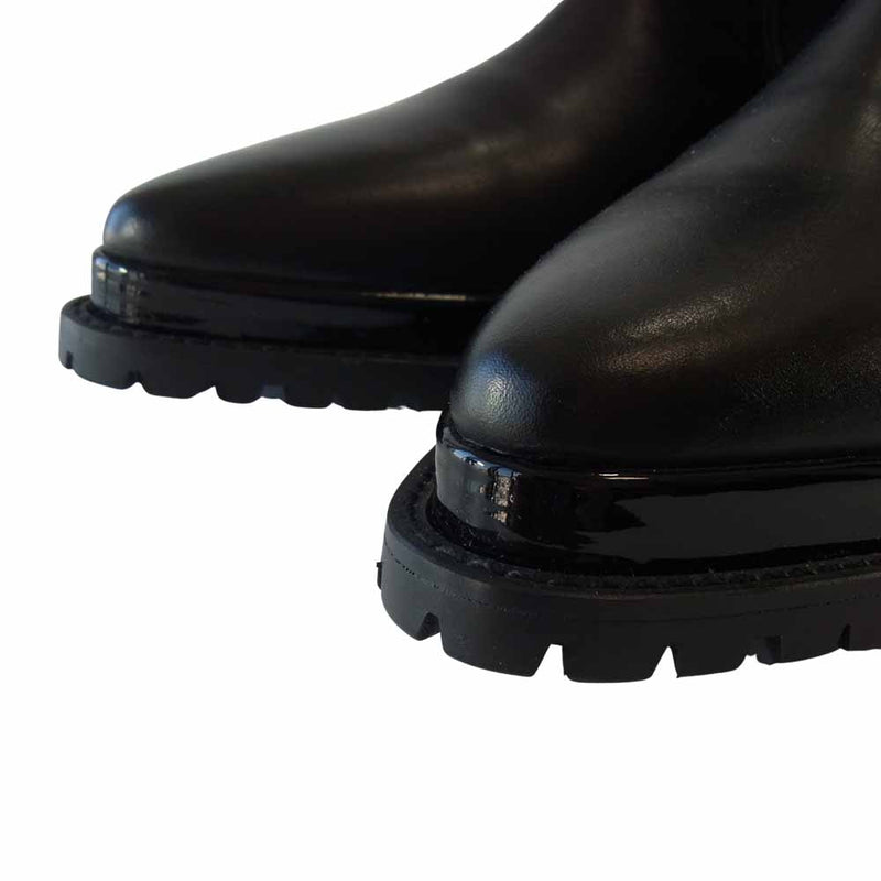 Sacai サカイ 19-04791 COWHIDE Chelsea Boots カウハイド チェルシー ブーツ ブラック系 38【新古品】【未使用】【中古】
