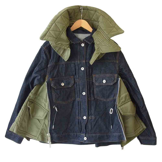Sacai サカイ 19-04708 ドッキング デニム ジャケット インディゴブルー系 2【極上美品】【中古】