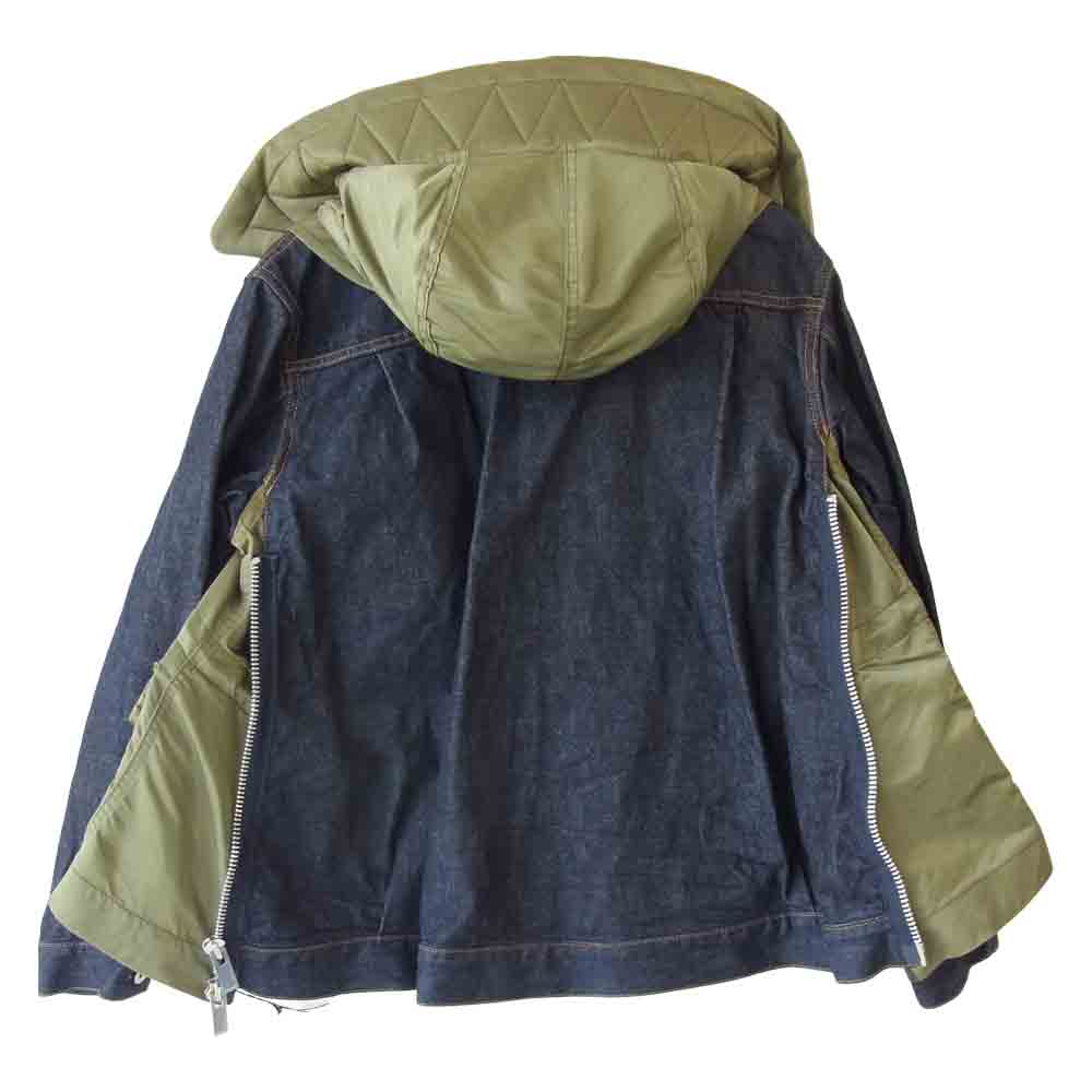 Sacai サカイ 19-04708 ドッキング デニム ジャケット インディゴブルー系 2【極上美品】【中古】