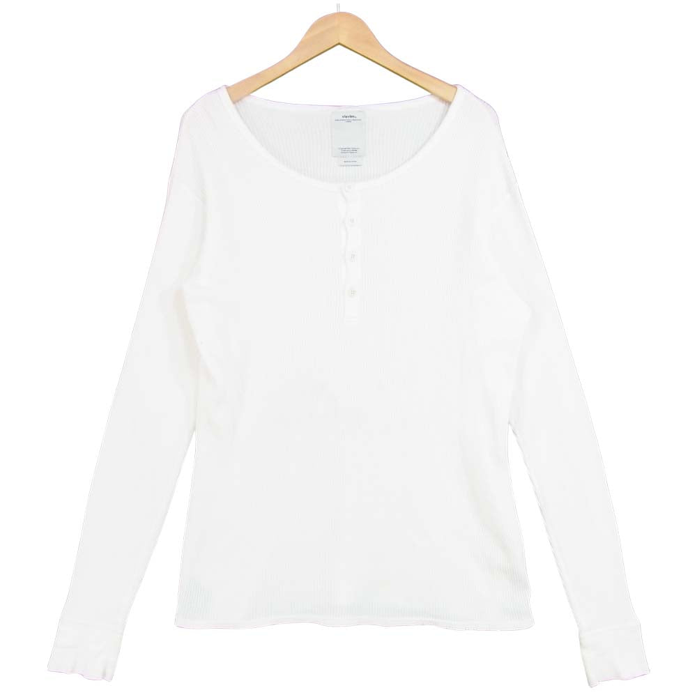 VISVIM ビズビム 12SS 0112105010068 CURTA WAFFLE HENLEY L/S 長袖 Tシャツ ホワイト系 2【中古】