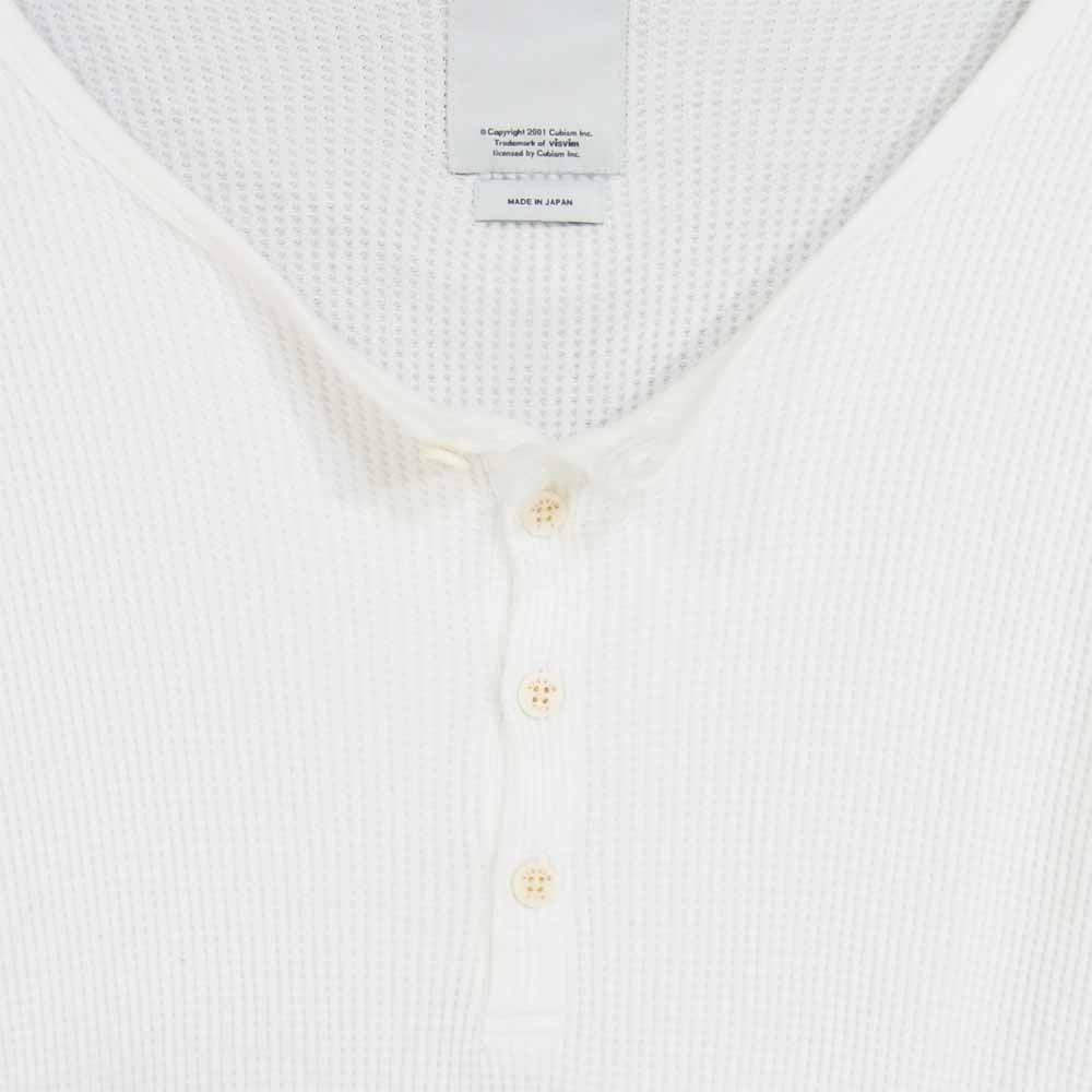 VISVIM ビズビム 12SS 0112105010068 CURTA WAFFLE HENLEY L/S 長袖 Tシャツ ホワイト系 2【中古】